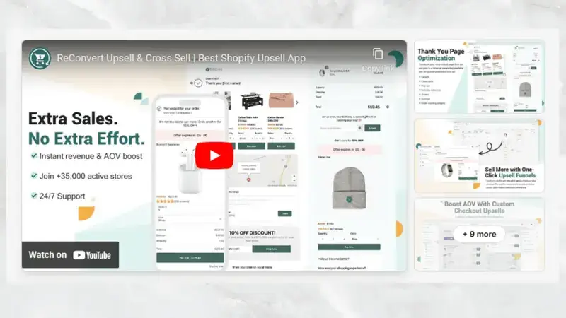 ReConvert Upsell & Cross-Sell: Maximize Post-Purchase Revenue with Customizable Thank-You Pages