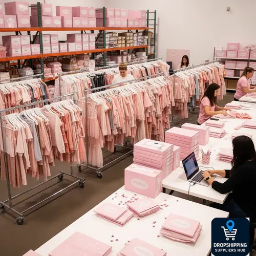 Sparkle In Pink warehouse and boutique clothing operations